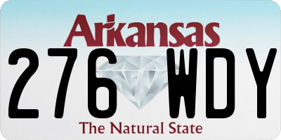 AR license plate 276WDY