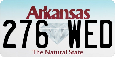 AR license plate 276WED