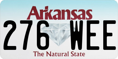 AR license plate 276WEE