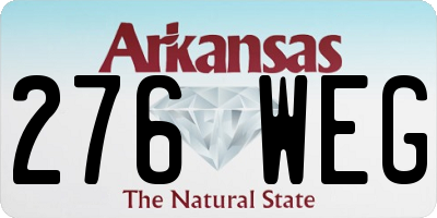 AR license plate 276WEG