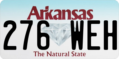 AR license plate 276WEH