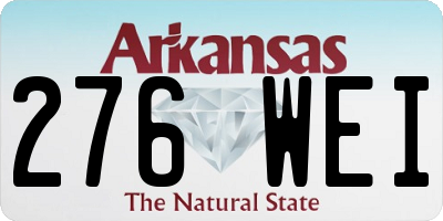 AR license plate 276WEI