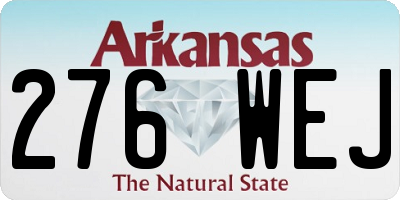 AR license plate 276WEJ