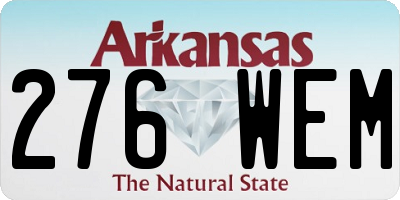 AR license plate 276WEM