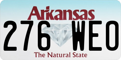AR license plate 276WEO