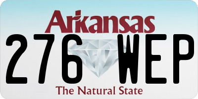 AR license plate 276WEP