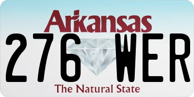 AR license plate 276WER