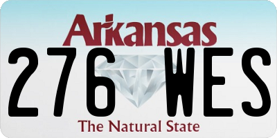 AR license plate 276WES