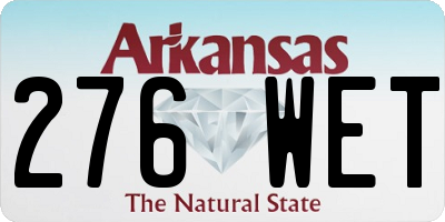 AR license plate 276WET