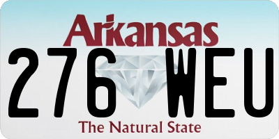 AR license plate 276WEU