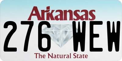 AR license plate 276WEW