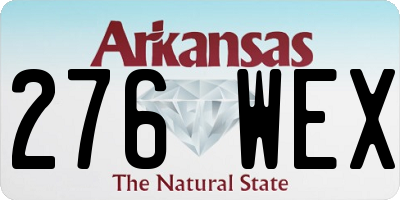 AR license plate 276WEX