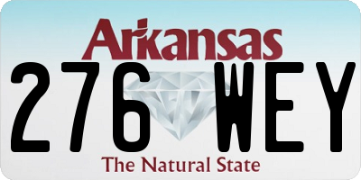 AR license plate 276WEY