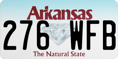 AR license plate 276WFB