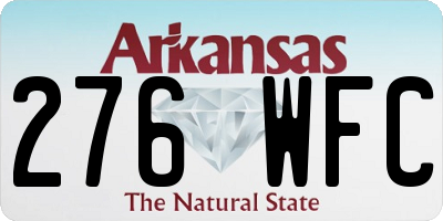 AR license plate 276WFC