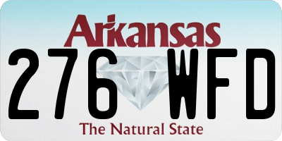 AR license plate 276WFD