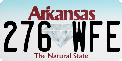 AR license plate 276WFE