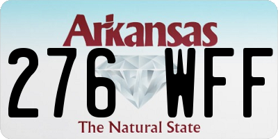 AR license plate 276WFF