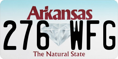 AR license plate 276WFG