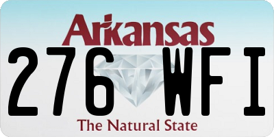 AR license plate 276WFI