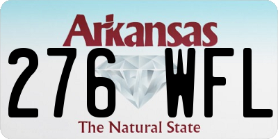 AR license plate 276WFL
