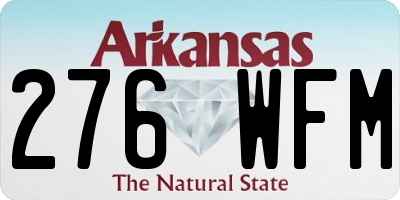 AR license plate 276WFM