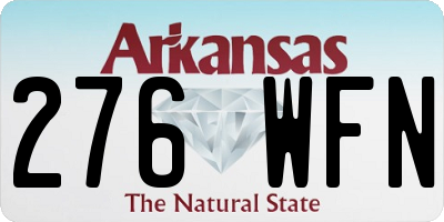 AR license plate 276WFN