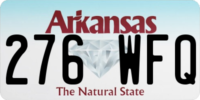 AR license plate 276WFQ