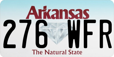 AR license plate 276WFR