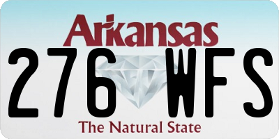 AR license plate 276WFS