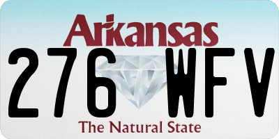 AR license plate 276WFV