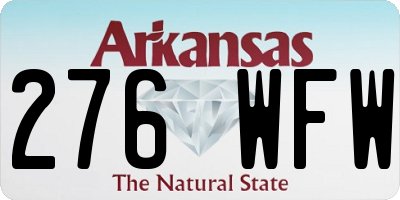 AR license plate 276WFW