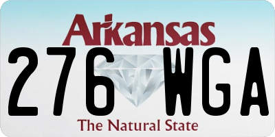 AR license plate 276WGA