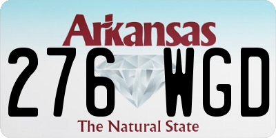 AR license plate 276WGD