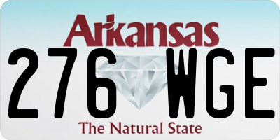 AR license plate 276WGE