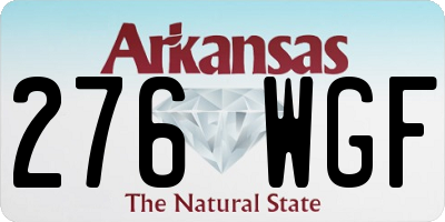 AR license plate 276WGF