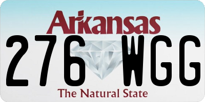 AR license plate 276WGG
