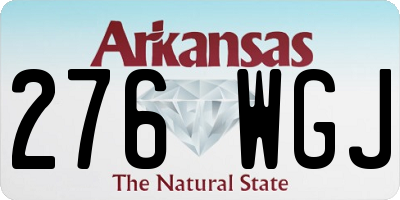 AR license plate 276WGJ