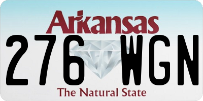 AR license plate 276WGN