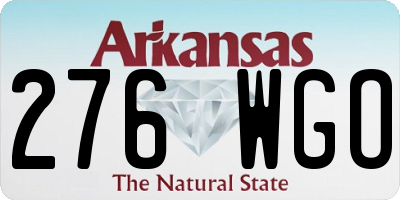AR license plate 276WGO