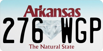 AR license plate 276WGP