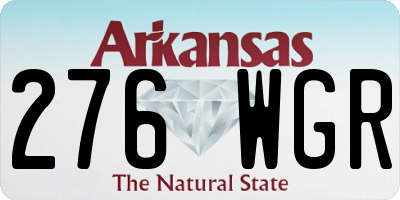 AR license plate 276WGR