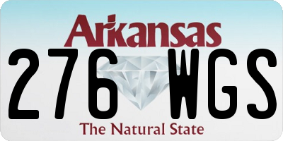 AR license plate 276WGS