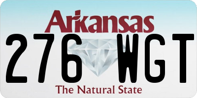 AR license plate 276WGT