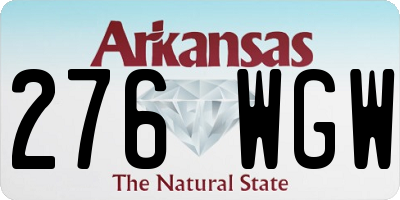 AR license plate 276WGW