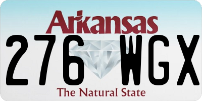 AR license plate 276WGX