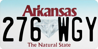 AR license plate 276WGY