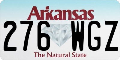 AR license plate 276WGZ