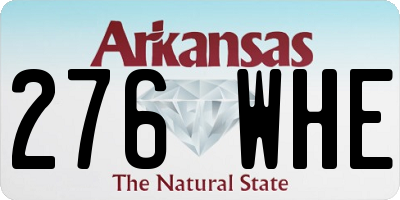 AR license plate 276WHE