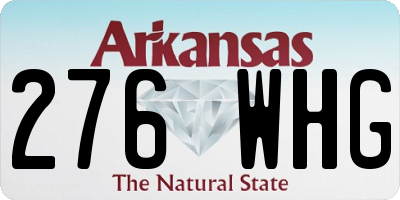 AR license plate 276WHG
